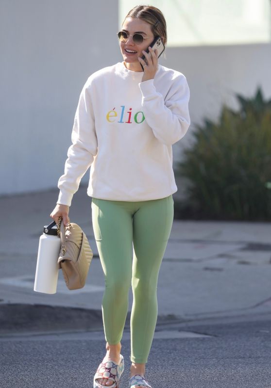 Lucy Hale - Arriving at Forma Pilates in Los Angeles 03/13/2022