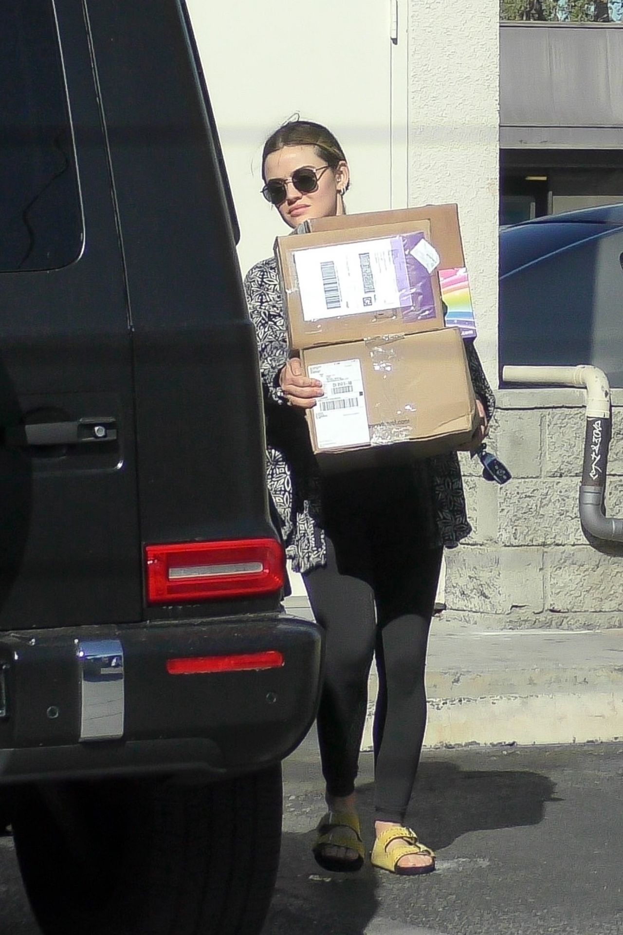 Lucy Hale at the UPS Store in LA 03/20/2022 • CelebMafia