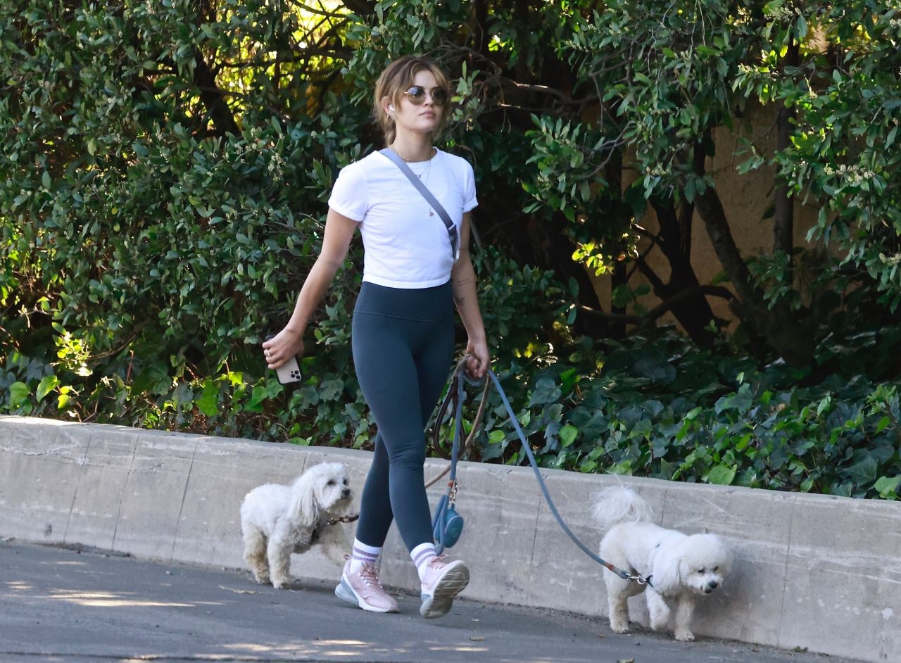Lucy Hale - Walking Her Dogs in Studio City 03/11/2022 • CelebMafia