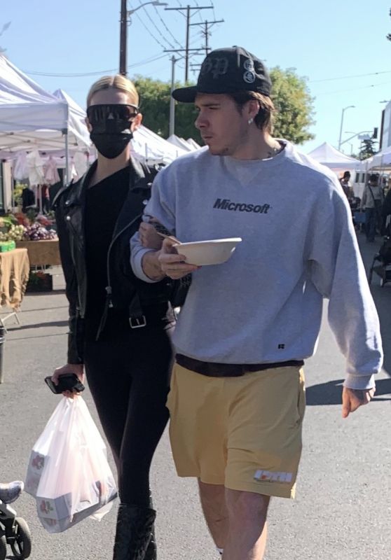 Nicola Peltz and Brooklyn Beckham at the West Hollywood Farmers Market 03/06/2022