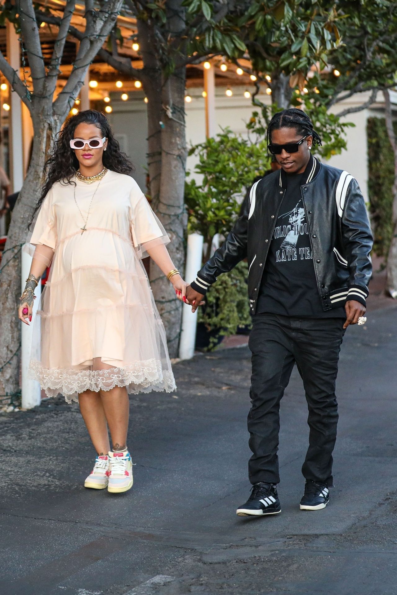 Rihanna and A$AP Rocky at Mauros' Cafe in West Hollywood 03/23/2022 ...