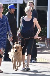 Selma Blair in Casual Outfit With Her Service Dog in LA 03/18/2022