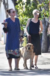 Selma Blair in Casual Outfit With Her Service Dog in LA 03/18/2022