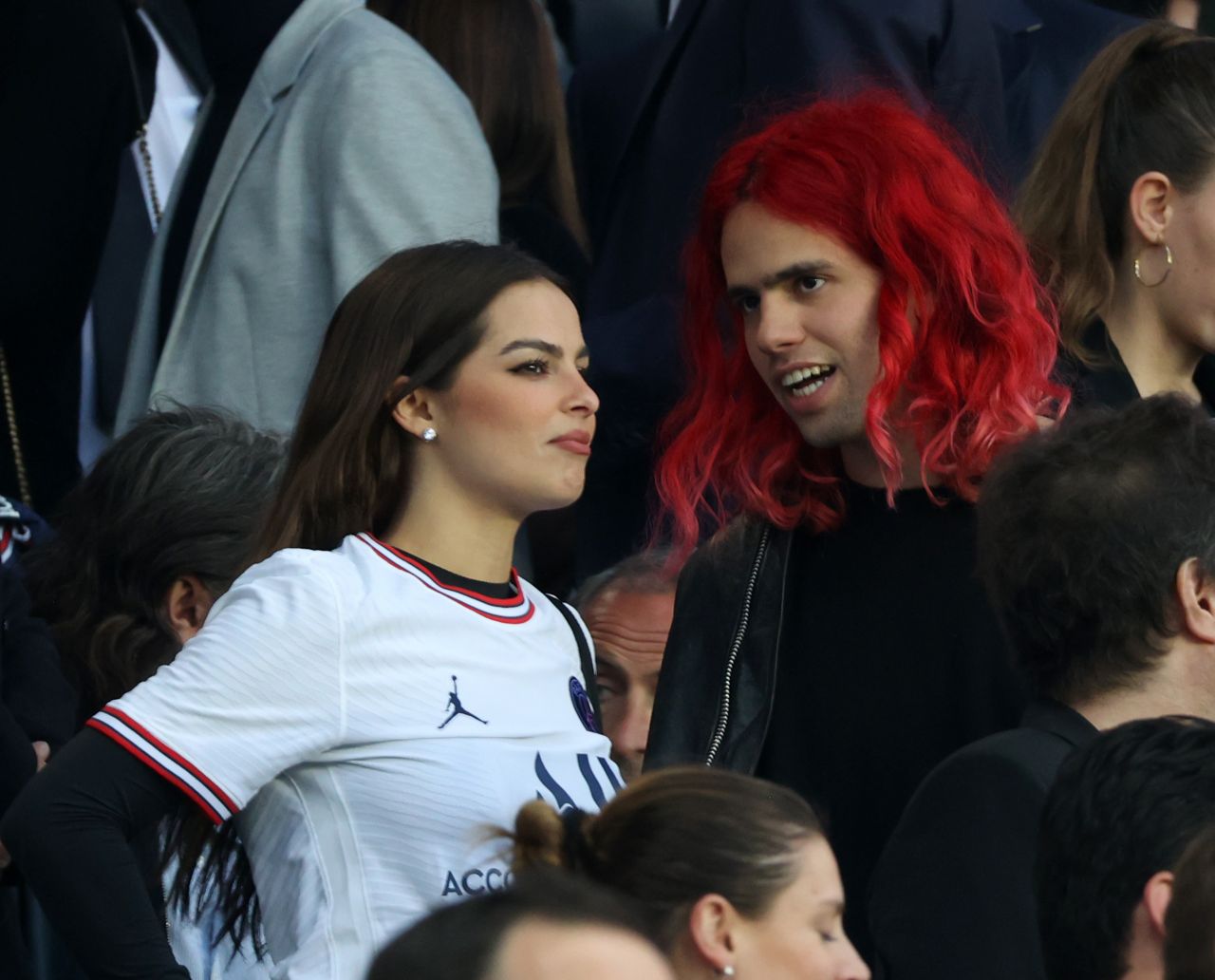 Addison Rae at the Parc des Princes in Paris - PSG vs Marseille 04/17 ...