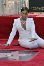 Ashanti - Honored with Star on the Hollywood Walk of Fame in Los Angeles 04/07/2022