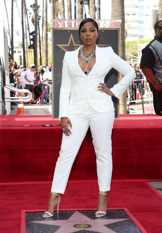Ashanti - Honored with Star on the Hollywood Walk of Fame in Los Angeles 04/07/2022