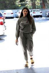 Ashley Greene Wearing a Nine Bing Sweat Outfit and Slides - Encino 04/13/2022