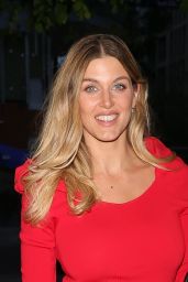 Ashley James in a Tight Red Dress at GB News in London 04/27/2022