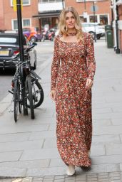 Ashley James Wearing a Floral Dress at Harrods Store in Knightsbridge 04/28/2022