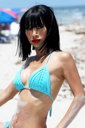 Bai Ling in a Powder Blue Bikini at Sunny Isles Beach 04/17/2022