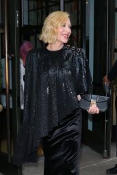 Cate Blanchett in a Black Sequin Dress - New York 04/25/2022