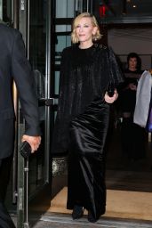 Cate Blanchett in a Black Sequin Dress - New York 04/25/2022