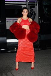 Charli XCX in a Red Gown - New York 04/23/2022