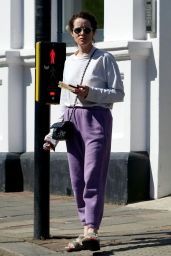 Claire Foy Wears a Sweat Top and Joggers - Hampstead 04/21/2022