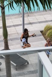 Claudia Romani and Jess Picado at the Pool in Miami 04/25/2022
