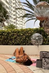 Claudia Romani at the Pool in Miami 04/14/2022