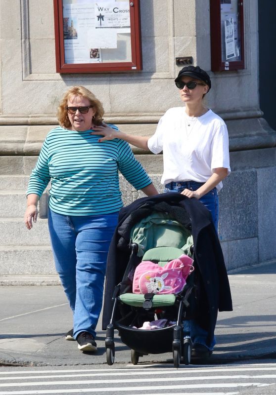 Diane Kruger and Mom Donate Baby Clothing to a Thrift Shop in NY 04/08/2022