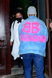 Hailey Rhode Bieber and Justin Bieber at Celebrity Hot Spot Carbone in New York City 04/05/2022