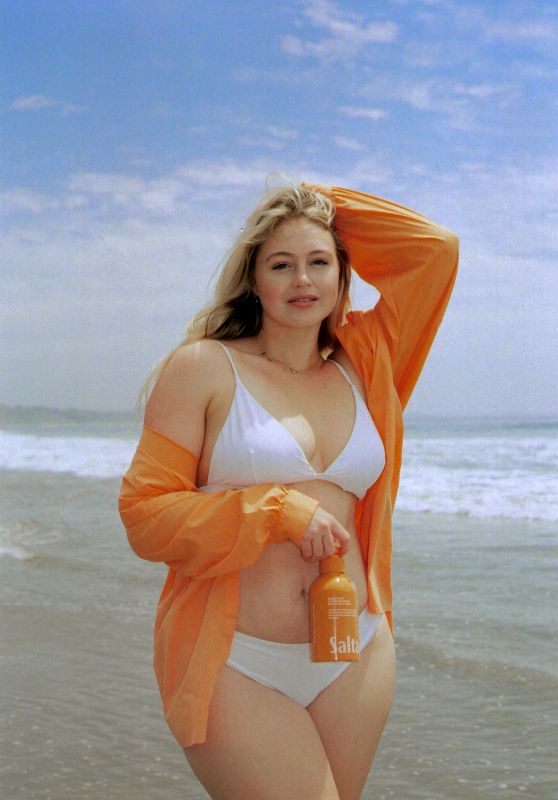 Iskra Lawrence in White Bikini - Photoshoot in Los Angeles 04/27/2022