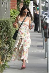 Jordana Brewster at Cafe Luxxer in Brentwood 04/26/2022