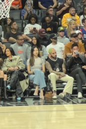 Kendall Jenner and Kylie Jenner at the Clippers Game in Los Angeles 04/06/2022