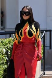 Kim Kardashian at Il Fornaio Italian Restaurant in Woodland Hills 04/13/2022
