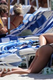 Kimberley Garner in a Bikini on the Beach in Miami 04/26/2022