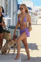 Kimberley Garner in a Purple Bikini - Miami 04/27/2022