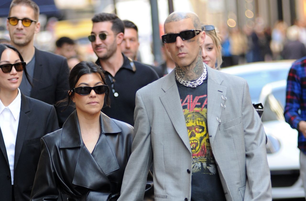 Kourtney Kardashian With Travis Barker - Out in Milan 04/27/2022 ...