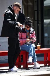 Lily Allen Wearing a North Face Jacket - New York 04/28/2022