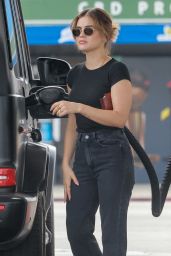 Lucy Hale - Stops for Gas in Studio City 04/03/2022