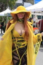 Phoebe Price - Posing With a Caution Tape Outfit - Los Angeles 04/03/2022