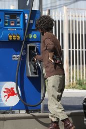 Sara Gilbert at a Gas Station in West Hollywood 04/11/2022