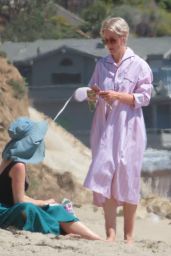 Sarah Paulson and Elizabeth Reaser - Malibu Beach 04/08/2022
