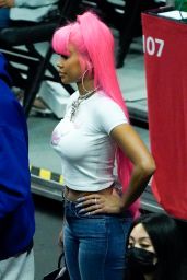 Saweetie at the Clippers vs Suns Basketball Game in Los Angeles 04/06/2022
