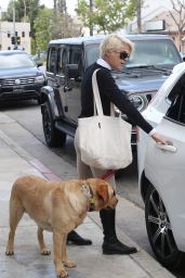 Selma Blair With Her Dog in Los Angeles 04/16/2022