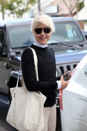 Selma Blair With Her Dog in Los Angeles 04/16/2022