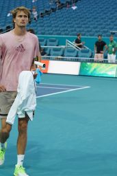 Sophia Thomalla and Alexander Zverev - Walking Off the Practice Court During The Miami Open 03/30/2022
