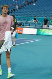 Sophia Thomalla and Alexander Zverev - Walking Off the Practice Court During The Miami Open 03/30/2022