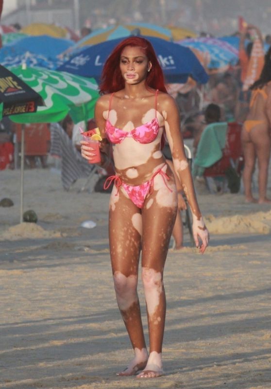Winnie Harlow at Ipanema Beach 04/23/2022