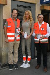Adriana Karembeu - Launch the week of the Great National Quest of the Red Cross on the Place de la Bastille in Paris 05/14/2022