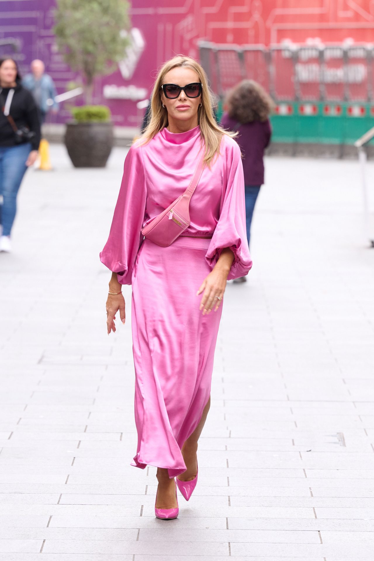 Amanda Holden in a Pink Dress in London 05/30/2022 • CelebMafia