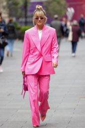Ashley Roberts in a Pink Trouser Suit - London 05/24/2022
