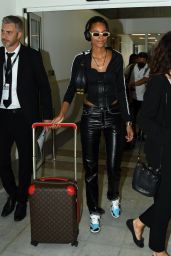 Cindy Bruna - Arrives at at Nice Airport in Fance 05/15/2022