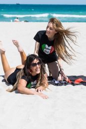 Claudia Romani and Lucia Luciano - Showing Their Support for the Italian Team in Miami 05/30/2022