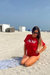 Claudia Romani Wearing an AC Milan Tshirt 05/21/2022