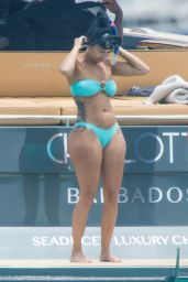 Draya Michele in a Bikini Onboard a luxury Boat in Barbados 05/29/2022