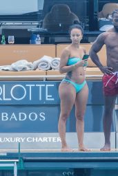 Draya Michele in a Bikini Onboard a luxury Boat in Barbados 05/29/2022