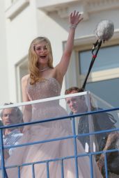Elle Fanning - Photoshoot On The Balcony of Hotel Martinez in Cannes 05/18/2022
