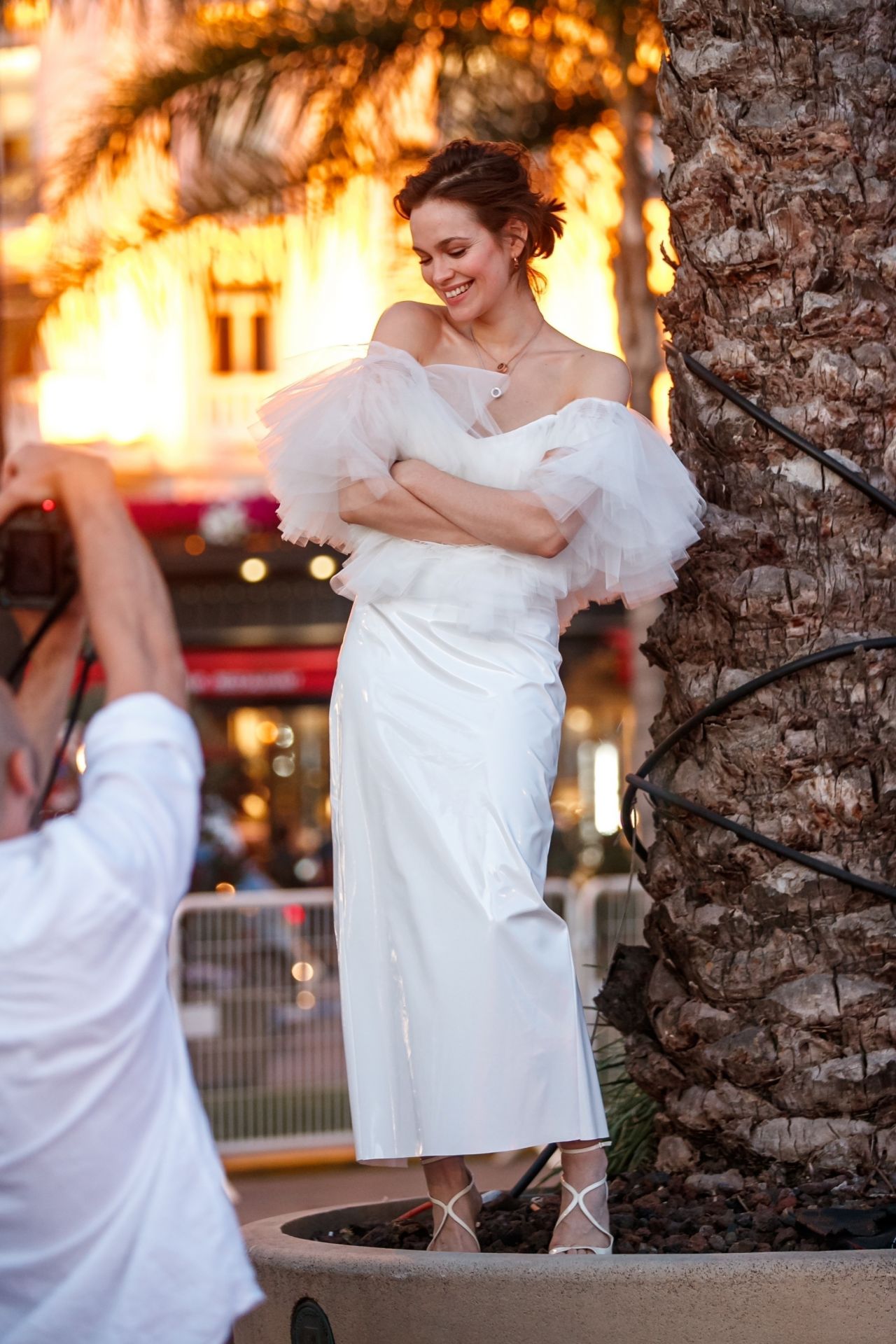 Emilia Schüle - Photoshoot at the Martinez Hotel in Cannes 05/16/2022